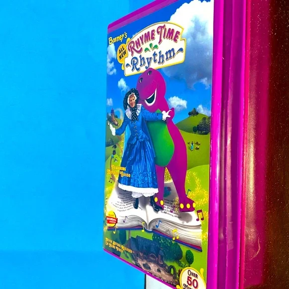 BARNEY THE PURPLE DINOSAUR VTG 1999 BARNEY’S RHYME TIME RHYTHM VHS IN CASE FUN! - Picture 6 of 9